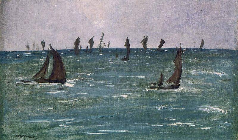 Bateaux en Mer, Golfe de Gascogne, Edouard Manet